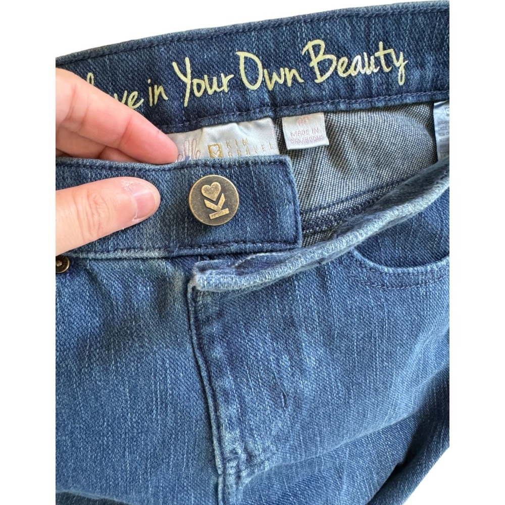 Belle by Kim Gravel‎ Flexibelle Rollabelle Jean Washed Indigo Petite 0 NWOT - Picture 6 of 9